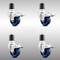 Service Caster 3 Inch 316SS Solid Poly Swivel 1-7/8 Inch Expanding Stem Caster Set Lock Brake SCC-SS316TTLEX20S314-SPUS-178-4 - alternate 2